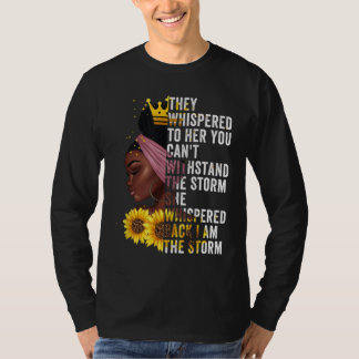 T-shirt Mois de l'Histoire Noire Fille Africaine Femme Afr