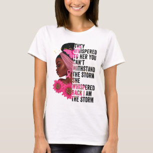 T-shirt Mois de l'Histoire Noire Fille Africaine Femme Afr