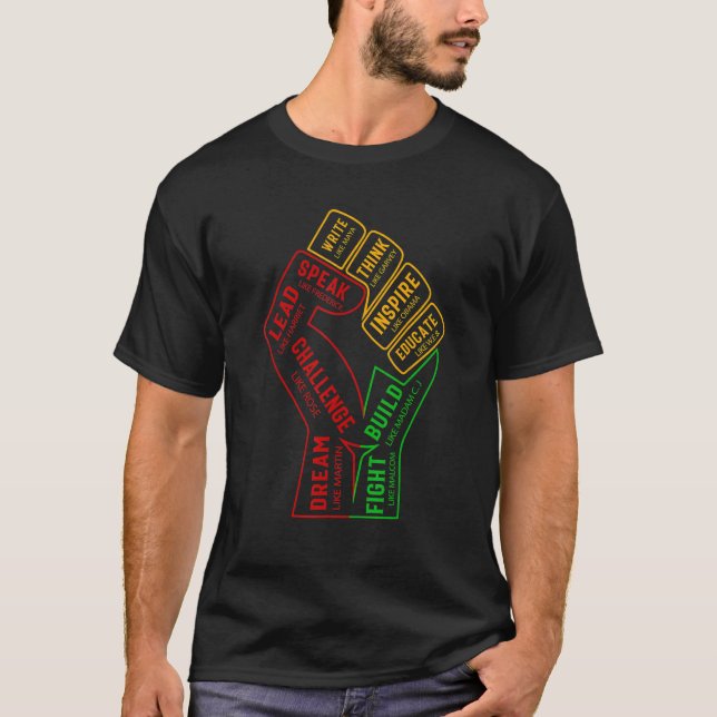 T-shirt Mois de l'histoire noire Inspirer le pouvoir des d (Devant)