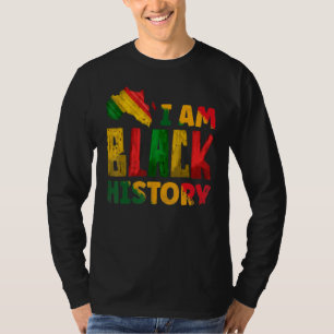 T-shirt Mois de l'histoire noire Je suis Noir Histoire Fie