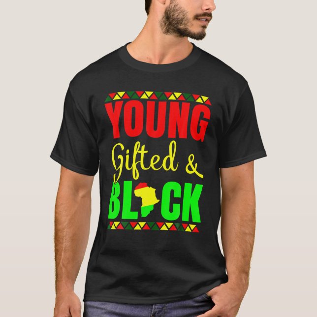 T-shirt Mois De L'Histoire Noire - Jeunes Cadeaux Et Noirs (Devant)