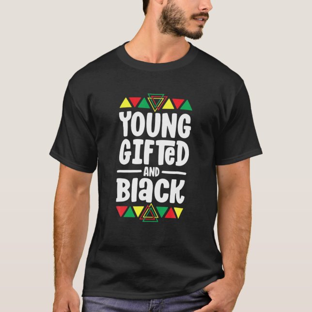 T-shirt Mois De L'Histoire Noire - Jeunes Cadeaux Et Noirs (Devant)