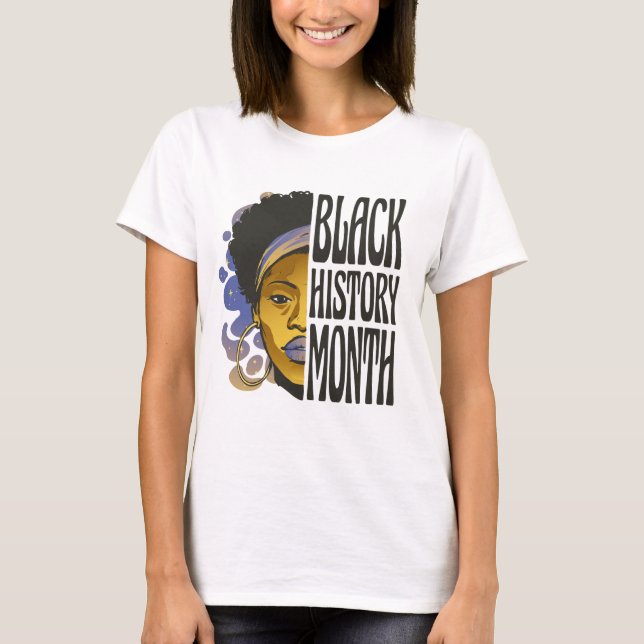 T-shirt Mois de l'histoire noire - Melanin Femme Reine (Devant)