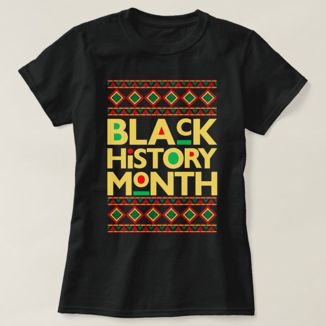 T-shirt Mois de l'histoire noire Melanin Hommes Femmes Bru (Design devant)