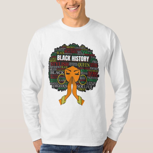 T-shirt Mois de l'histoire noire Melanin Queens Sista Quee (Devant)