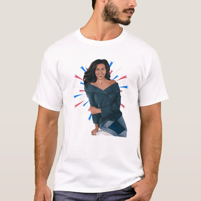 T-shirt Mois de l'histoire noire Michelle Obama Jour du Pr (Devant)