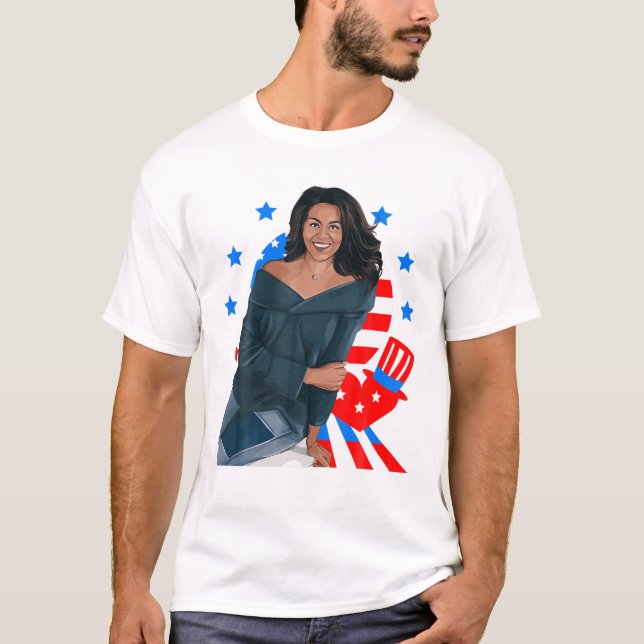 T-shirt Mois de l'histoire noire Michelle Obama Jour du Pr (Devant)