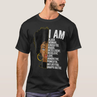 T-shirt Mois De L'Histoire Noire Pour Les Femmes Noir-Afri