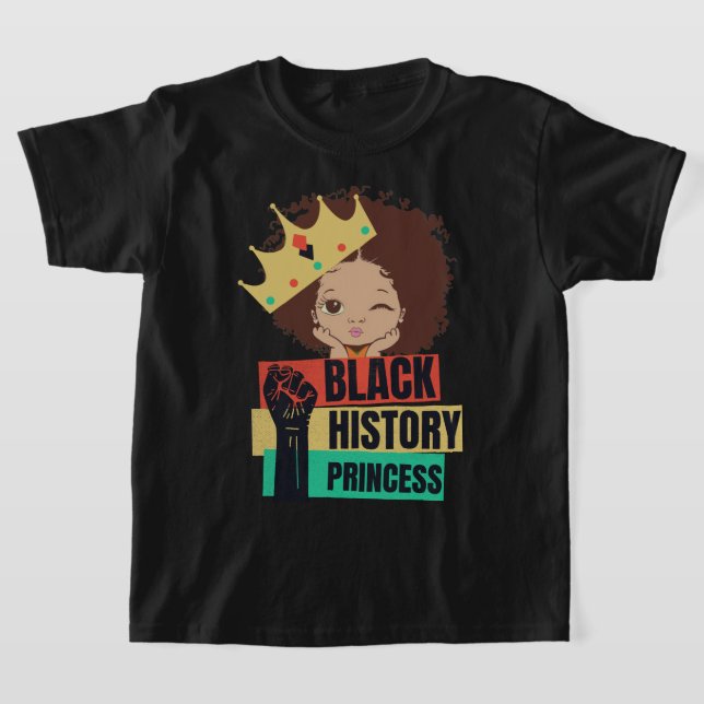 T-shirt Mois de l'histoire noire Princesse Black Girl Magi (Poser)