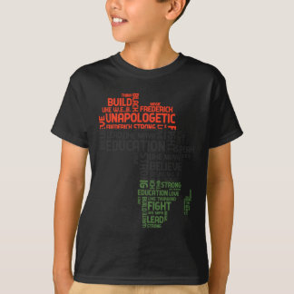 T-shirt Mois de l'histoire noire Red Green et Black Africa