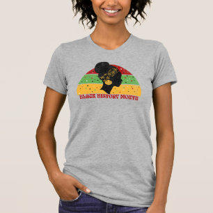 T-shirt Mois de l'Histoire Noire Rétro Femme Africaine