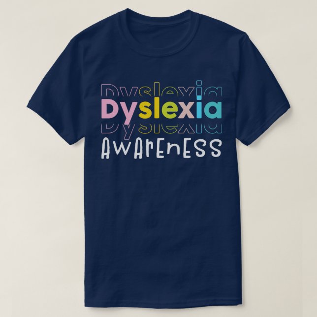 T-shirt Mois de sensibilisation à la dyslexie 5 (Design devant)