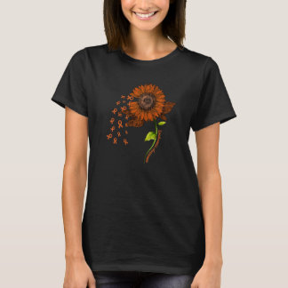 T-shirt Mois de sensibilisation à la leucémie Ruban orange