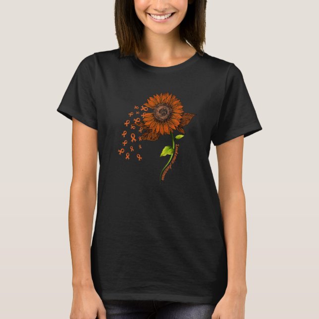T-shirt Mois de sensibilisation à la leucémie Ruban orange (Devant)