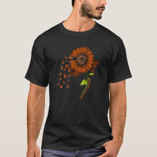 T-shirt Mois de sensibilisation à la leucémie Ruban orange