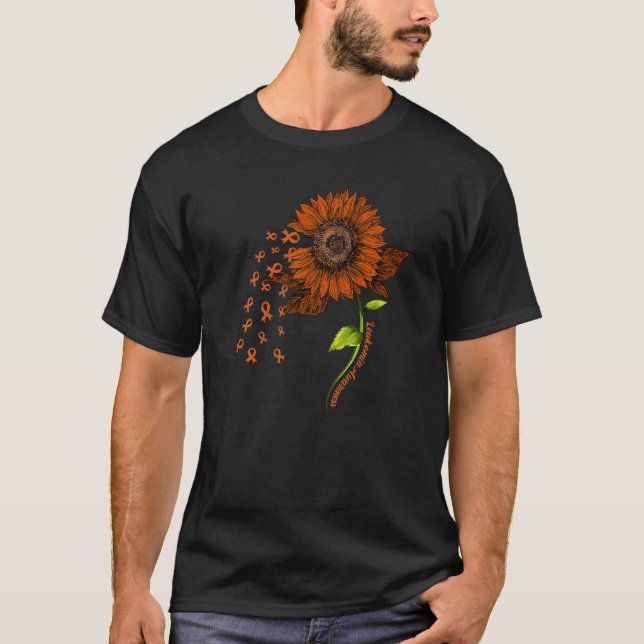 T-shirt Mois de sensibilisation à la leucémie Ruban orange (Devant)
