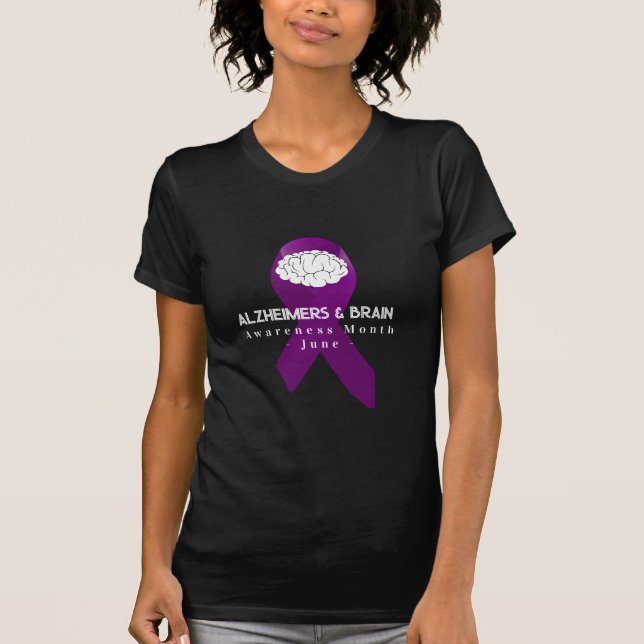 T-shirt Mois de sensibilisation à la maladie d'Alzheimer e (Devant)