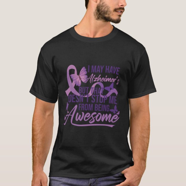 T-shirt Mois De Sensibilisation À La Maladie D'Alzheimer J (Devant)
