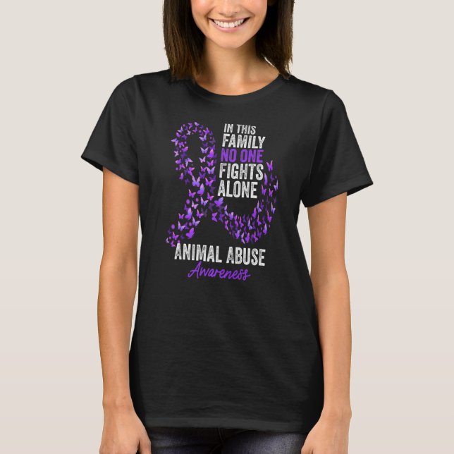 T-shirt Mois de sensibilisation à la maltraitance animale  (Devant)