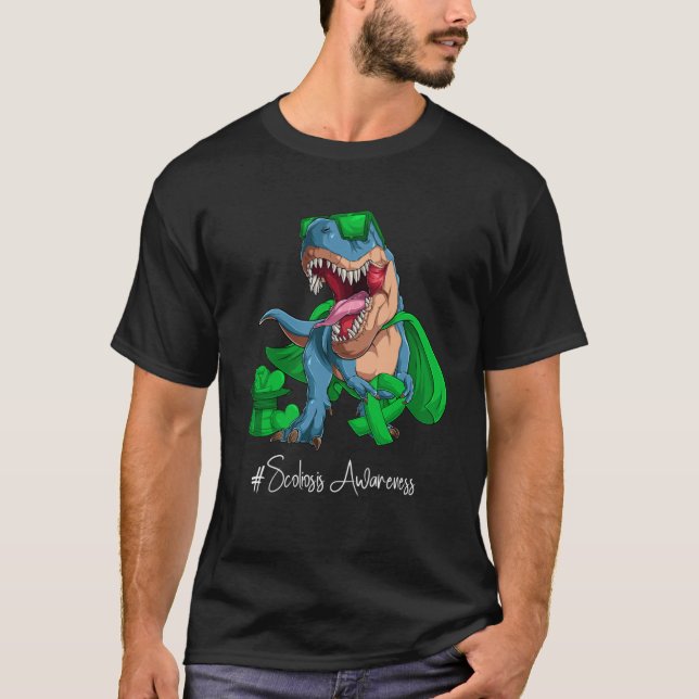 T-shirt Mois de sensibilisation à la Scoliose Ruban vert T (Devant)