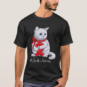 T-shirt Mois de sensibilisation à la Vasculite Chat au rub