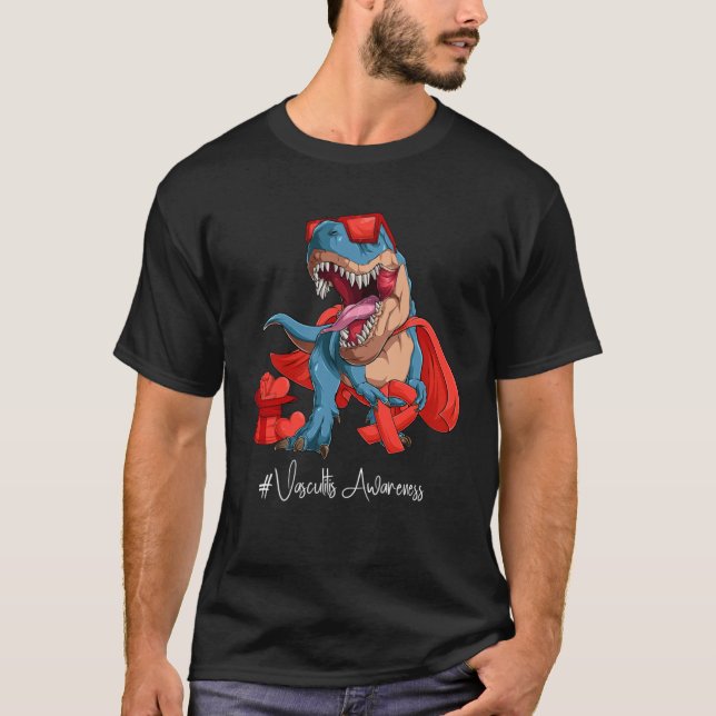 T-shirt Mois de sensibilisation à la vasculite Ruban rouge (Devant)