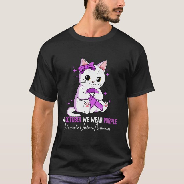 T-shirt Mois de sensibilisation à la violence domestique (Devant)