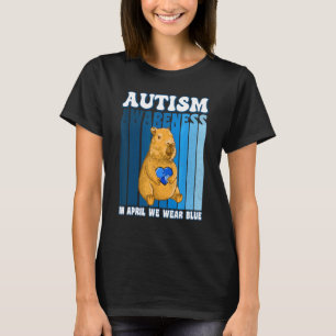 T-shirt Mois de sensibilisation à l'autisme du capybara