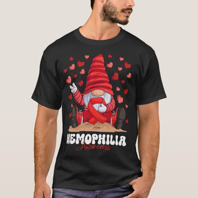 T-shirt Mois de sensibilisation à l'hémophilie Ruban rouge (Devant)