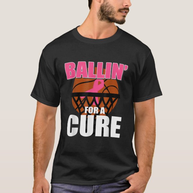 T-shirt Mois de sensibilisation au cancer du sein de baske (Devant)