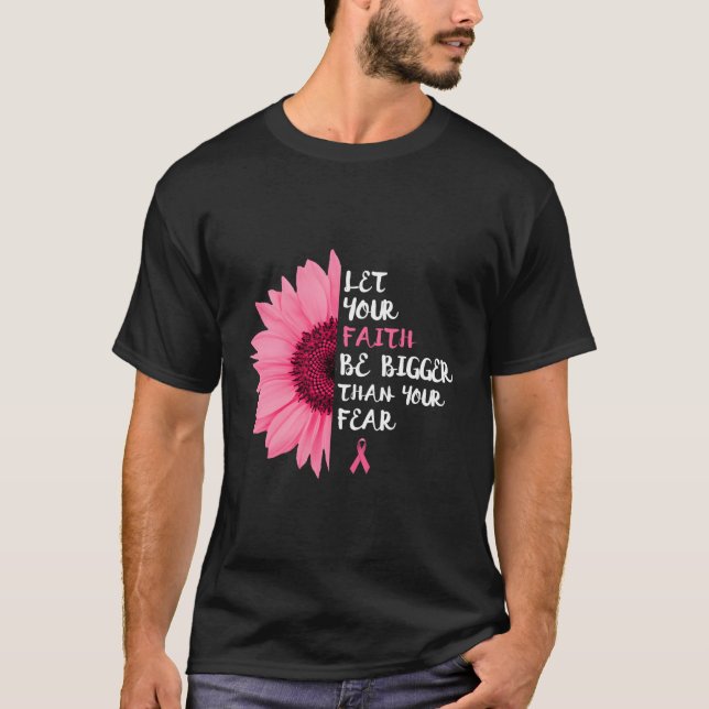 T-shirt Mois de sensibilisation au cancer du sein Fleur K  (Devant)