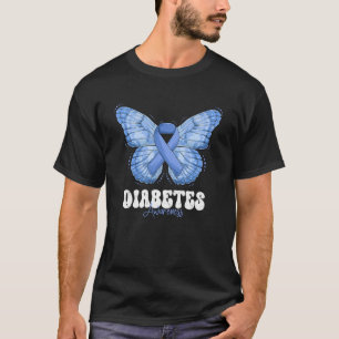 T-shirt Mois de sensibilisation au diabète Bleu Ruban Papi