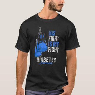 T-shirt Mois de sensibilisation au diabète Boxe Gants Bleu