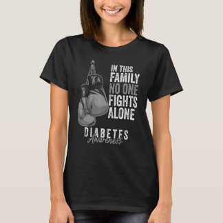 T-shirt Mois de sensibilisation au diabète Gants Ruban gri