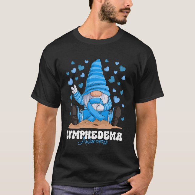 T-shirt Mois de sensibilisation au lymphoedème Bleu clair  (Devant)