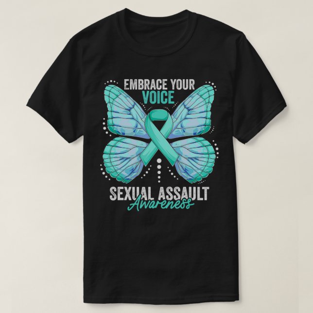 T-shirt Mois de sensibilisation aux attaques Seual Papillo (Design devant)