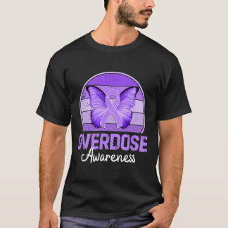 T-shirt Mois de sensibilisation aux surdoses Ruban Violet 
