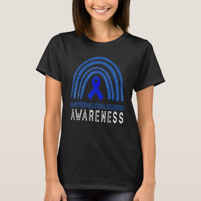 T-shirt Mois de sensibilisation Blue Rainbow Support Squad (Devant)