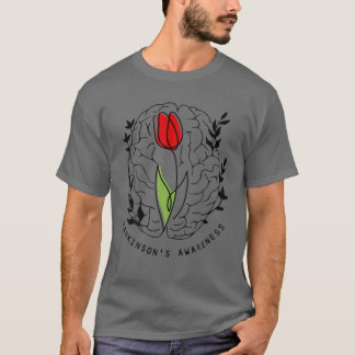 T-shirt Mois de sensibilisation de Tulip Parkinson Cerveau