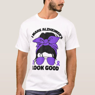 T-shirt Mois de sensibilisation Heimers drôle Femmes Purpl