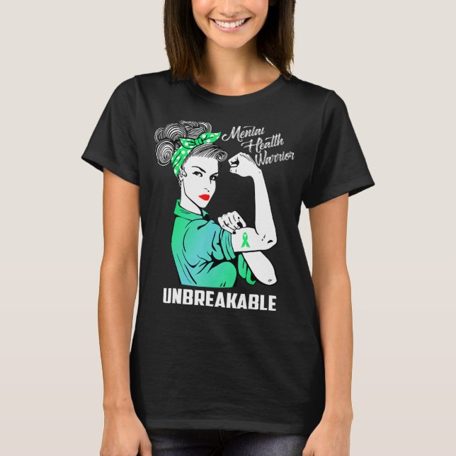 T-shirt Mois de sensibilisation indestructible du guerrier (Devant)