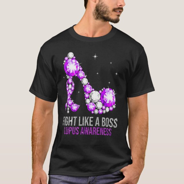 T-shirt Mois de sensibilisation Lupus talons les femmes so (Devant)