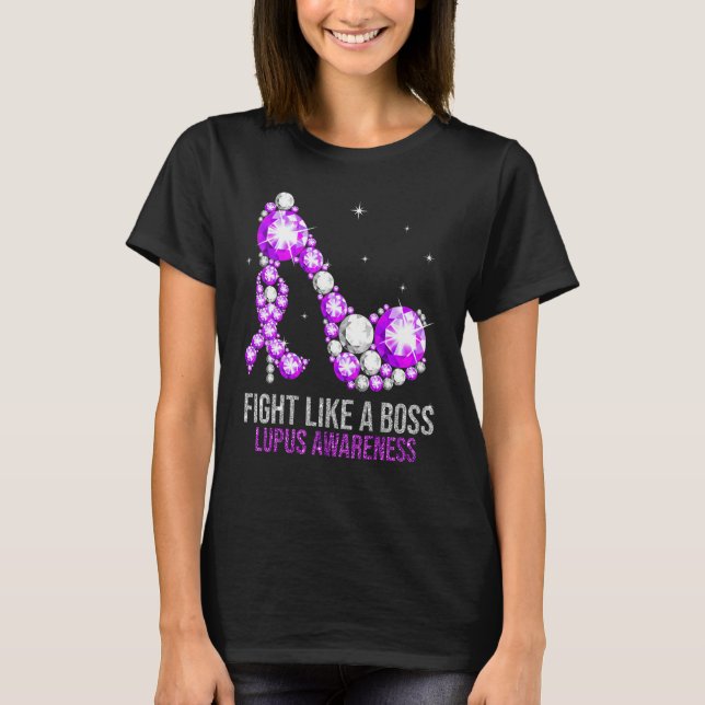 T-shirt Mois de sensibilisation Lupus talons les femmes so (Devant)