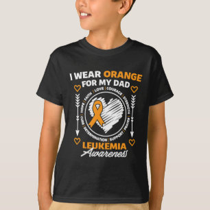T-shirt Mois De Sensibilisation Soutien Je Porte Orange Po