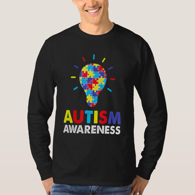 T-shirt Mois de sensibilisation sur l'autisme Autistique m (Devant)