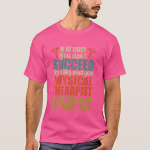 T-shirt Mois de thérapie physique drôle, rétro thérapie ph