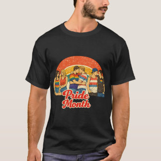 T-shirt Mois des fiertés vintage rétro Célébration LGBTQ