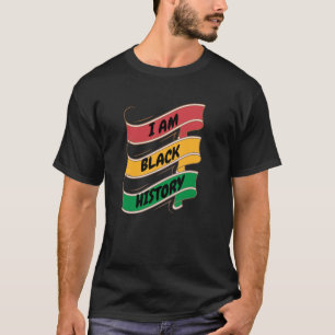 T-shirt Mois drôle d'histoire noire : Je suis histoire noi