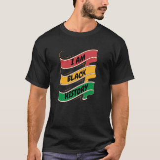 T-shirt Mois drôle d'histoire noire : Je suis histoire noi
