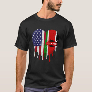 T-shirt Mois du patrimoine américain du Kenya Coeur du dra